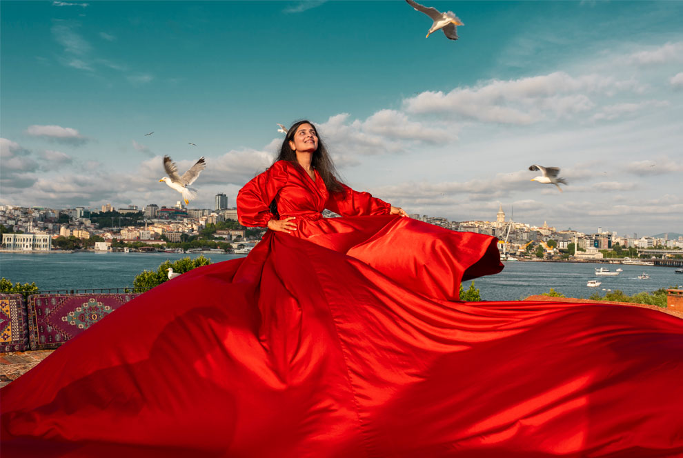 Фотосессии на крышах в Стамбуле - Фотосессии в платьях