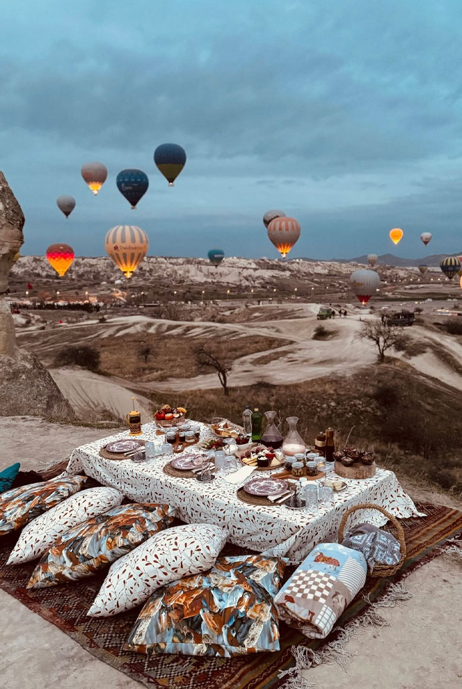 Романтический завтрак в Каппадокии с видами на воздушные шары